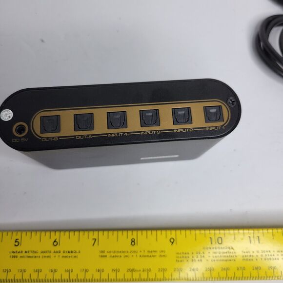 Panlong Matrix Switch PLA-Opt-0402 Black SPDIF TOSlink Optical Audio 4x2 -E06 - Picture 6 of 6